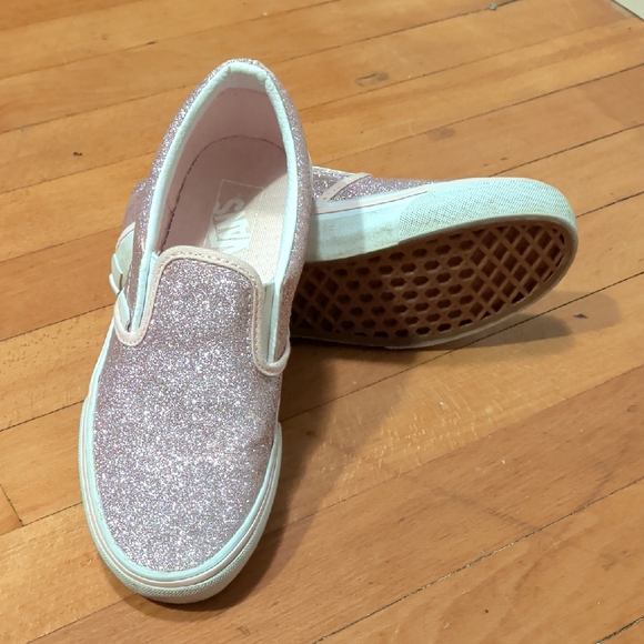 Vans Kids Glittery Slip-On Sneakers - Pink - Picture 1 of 2